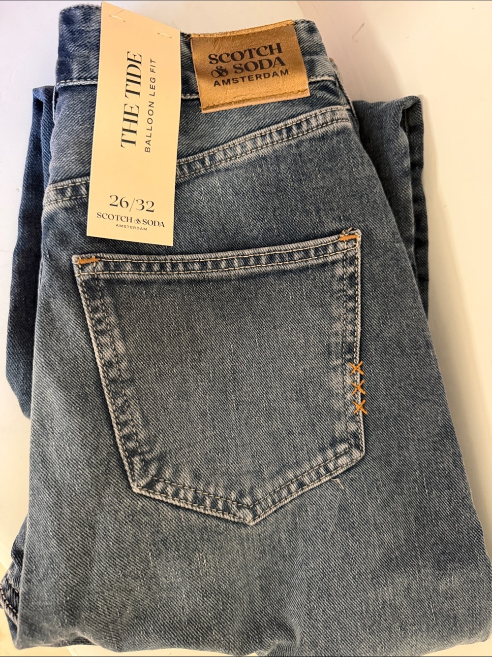 Scotch & Soda Light Blue Balloon-Leg Jeans